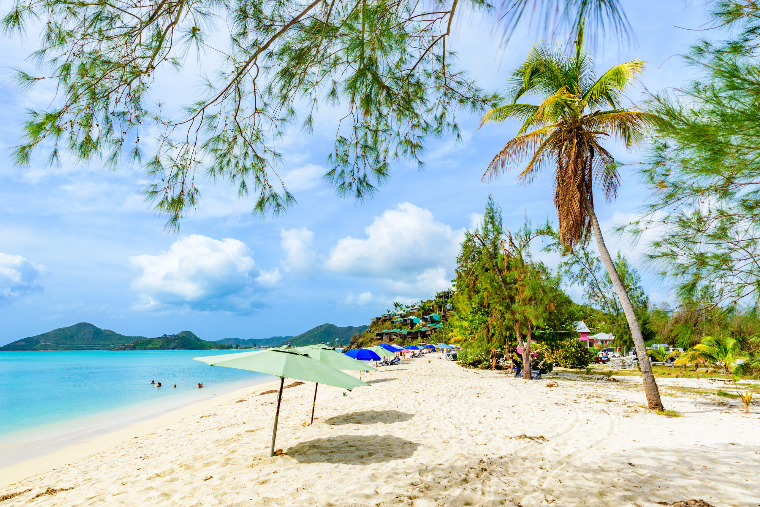 Valley Church Beach, paradise bay at tropical island Antigua in the Caribbean Sea